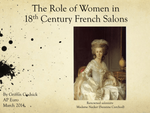 Women*s Roles in 18th Century French Salons