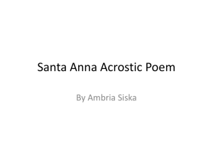 Santa Anna Acrostic Poem
