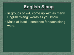 English Slang