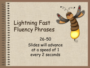 Lightning Fast Fluency Phrases