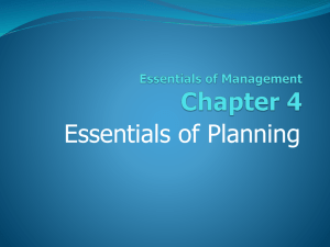 4. Essentials of Planning. - NMHU International Business Consulting