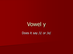 Vowel y