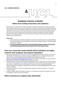 Academic Careers in Brazil: