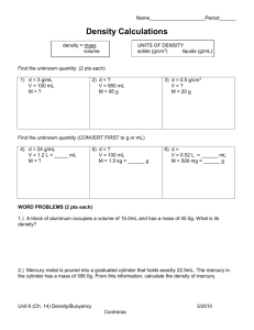 Density Calculations WS