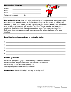 Discussion Director
