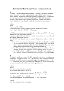 Solutions for Exercises (Wireless Communications)