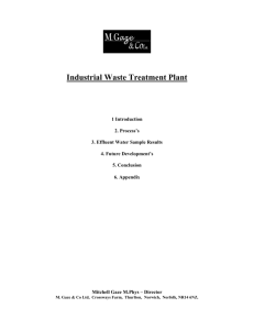 Industrial Waste Treatment Plant