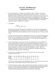 CIVL253 - HYDROLOGY