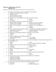 Electron Configurations Pre Test