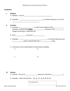 Relations and Functions Notes