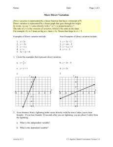 Activity 4.5.2 More Direct Variation