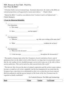 M28 - Reasons for Your Faith – Week Five Can I