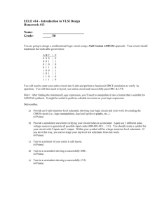 EELE 414 – Introduction to VLSI Design Homework #13 Name