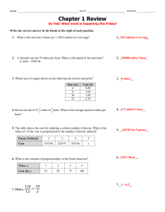 Chapter 1 Review - Gilbert Public Schools