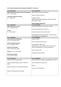 DCU Indicative Quality Review Schedule 2012/2020 (7 Year Cycle