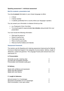 Speaking Assessment
