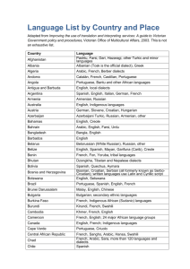 Language list by country and place –