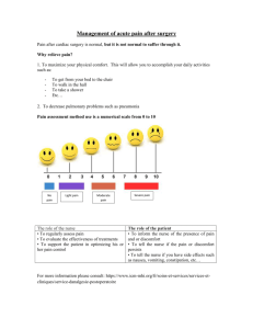 Management of acute pain after surgery