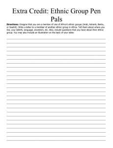 Ethnic Group Pen Pals