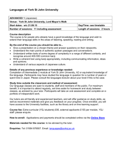 Languages at York St John University
