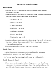 Partnership Principles activity