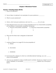 WORKSHEET 4 A Name: Chapter 4 Worksheet Packet Section 1