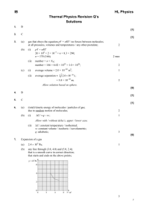 Thermal Physics Revision Q`s HL - MS - SJHS-IB