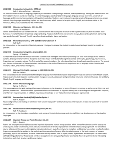 LINGUISTICS COURSE OFFERINGS 2014