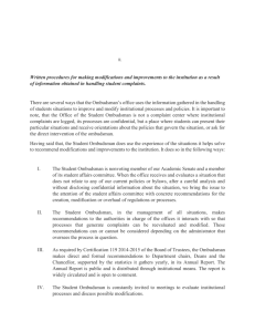 II. Written procedures for making modifications and improvements to