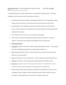 An Example Journal Page for Introduction to Literature