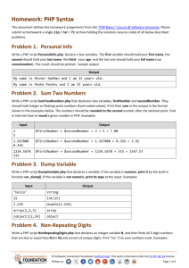 PHP Syntax