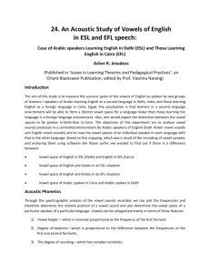 Vowel Space using Acoustic Phonetics