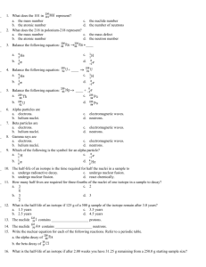 Nuclear Answer Section