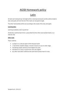 Latin Homework Policy