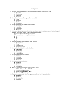 Ecology Test