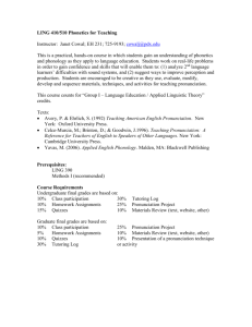 LING 410/510 Phonetics for Teaching