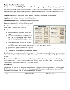 Matter Classification Virtual Lab - http://my.hrw.com/sh2/sh07_10