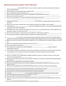 Manifest Destiny Test Review