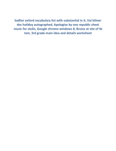 Sadlier oxford vocabulary list with substantial in it, Val kilmer doc