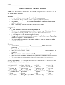 Elements and Compounds