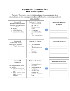 Counter-argument worksheet