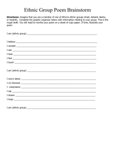 Ethnic Group Perspective Poem