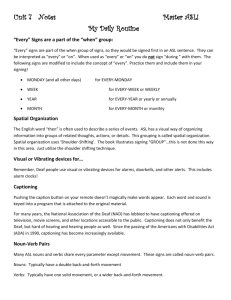 Unit 7 Notes Master ASL!