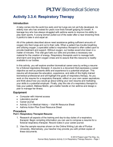 3.3.4 Respiratory Therapy - Project Lead the Way: Biomedical