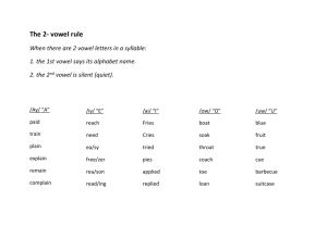 2 vowel rule