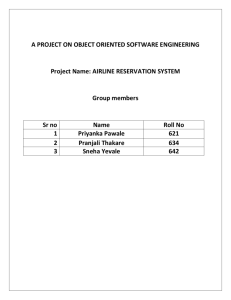 Abstract for Airline Reservation System