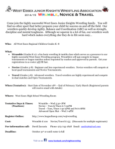 WEST ESSEX JUNIOR KNIGHTS WRESTLING ASSOCIATION