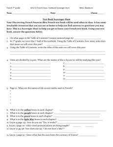 Text Book Scavenger Hunt