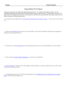 Spanish American War Webquest