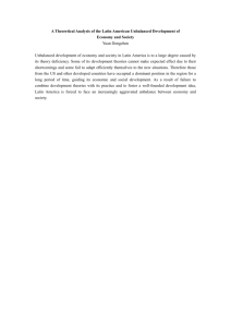 A Theoretical Analysis of the Latin American Unbalanced